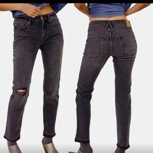 Free People Straight Leg Slim Boyfriend Jeans